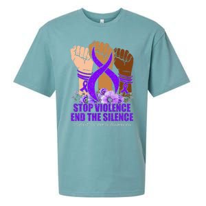 Domestic Violence Awareness Stop Violence End Silence Sueded Cloud Jersey T-Shirt