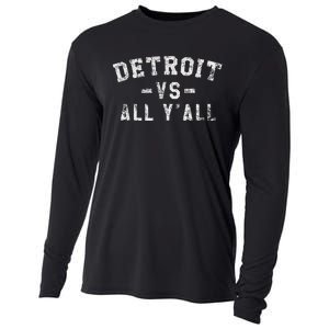 Detroit Vs All Yall For YAll Funny Detroit Cooling Performance Long Sleeve Crew