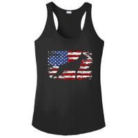 Doberman Vintage American Flag funny gog lovers Ladies PosiCharge Competitor Racerback Tank