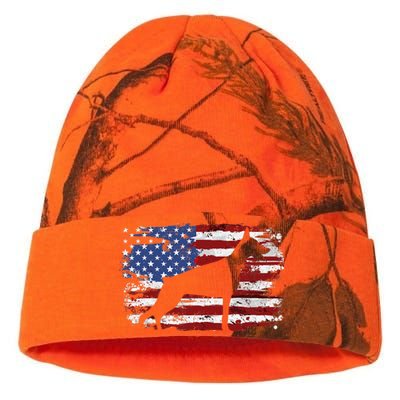 Doberman Vintage American Flag funny gog lovers Kati Licensed 12" Camo Beanie