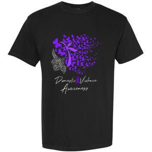 Domestic Violence Awareness Gifts Purple Butterflies Garment-Dyed Heavyweight T-Shirt