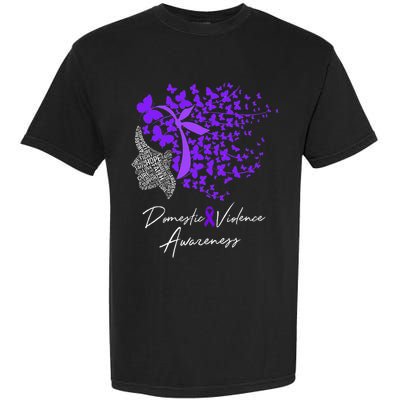 Domestic Violence Awareness Gifts Purple Butterflies Garment-Dyed Heavyweight T-Shirt