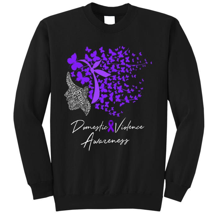 Domestic Violence Awareness Gifts Purple Butterflies Sweatshirt