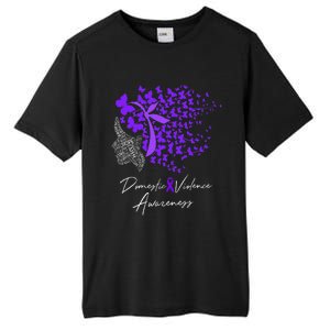 Domestic Violence Awareness Gifts Purple Butterflies Tall Fusion ChromaSoft Performance T-Shirt