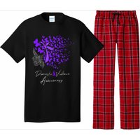 Domestic Violence Awareness Gifts Purple Butterflies Pajama Set