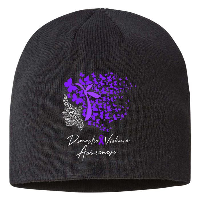 Domestic Violence Awareness Gifts Purple Butterflies Sustainable Beanie