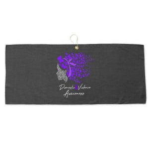 Domestic Violence Awareness Gifts Purple Butterflies Large Microfiber Waffle Golf Towel