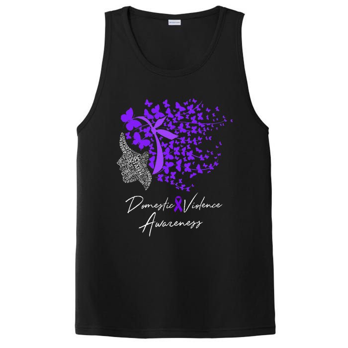 Domestic Violence Awareness Gifts Purple Butterflies PosiCharge Competitor Tank