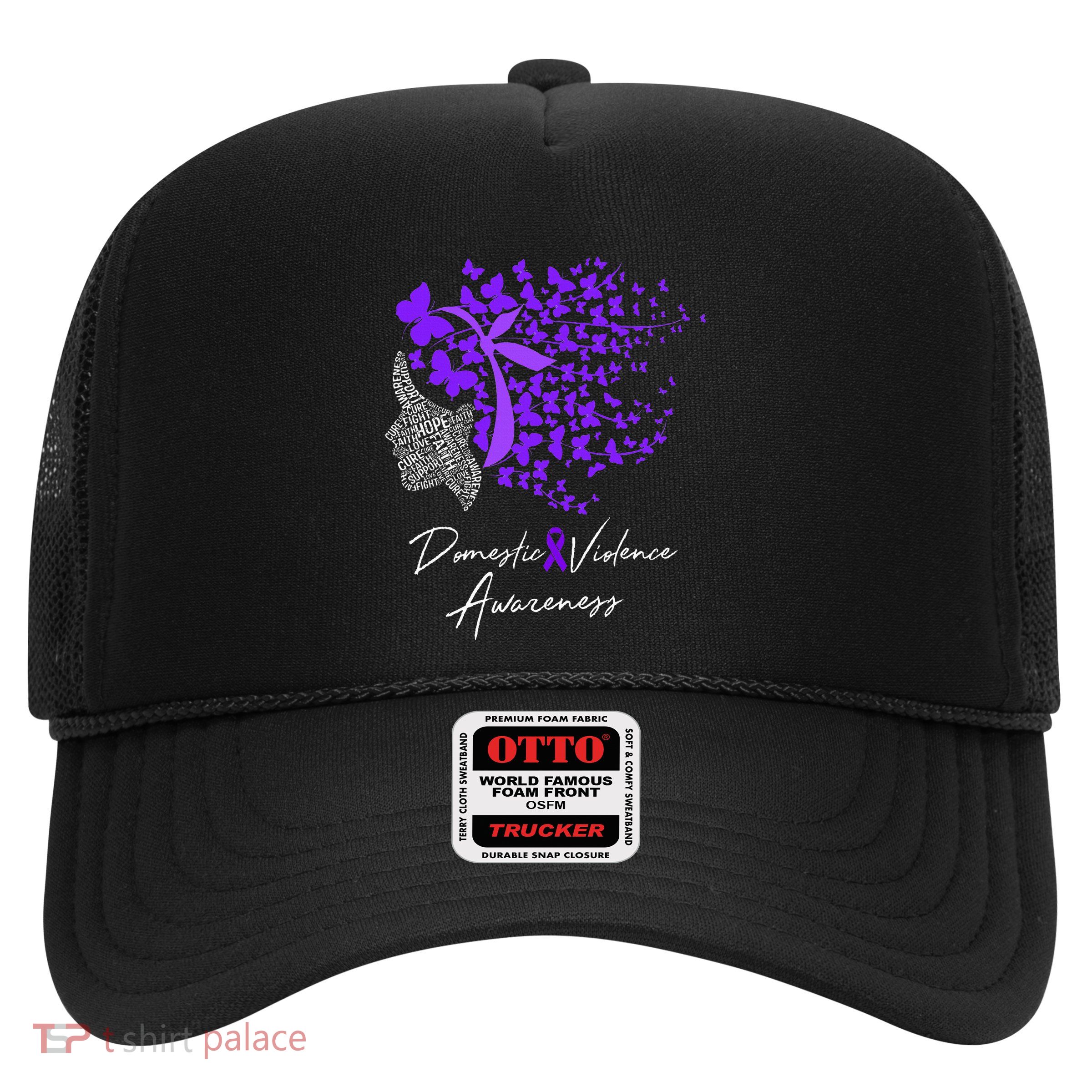 Domestic Violence Awareness Gifts Purple Butterflies Trucker Hat
