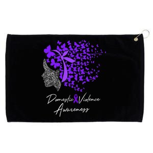 Domestic Violence Awareness Gifts Purple Butterflies Grommeted Golf Towel