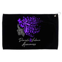 Domestic Violence Awareness Gifts Purple Butterflies Grommeted Golf Towel