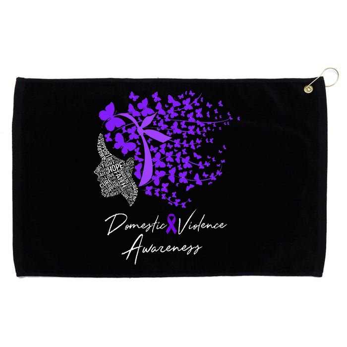 Domestic Violence Awareness Gifts Purple Butterflies Grommeted Golf Towel