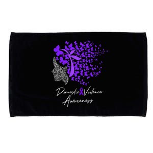 Domestic Violence Awareness Gifts Purple Butterflies Microfiber Hand Towel