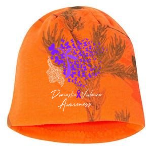 Domestic Violence Awareness Gifts Purple Butterflies Kati - Camo Knit Beanie