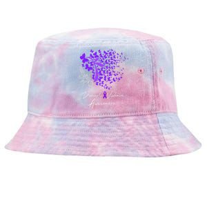 Domestic Violence Awareness Gifts Purple Butterflies Tie-Dyed Bucket Hat