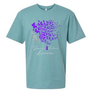 Domestic Violence Awareness Gifts Purple Butterflies Sueded Cloud Jersey T-Shirt