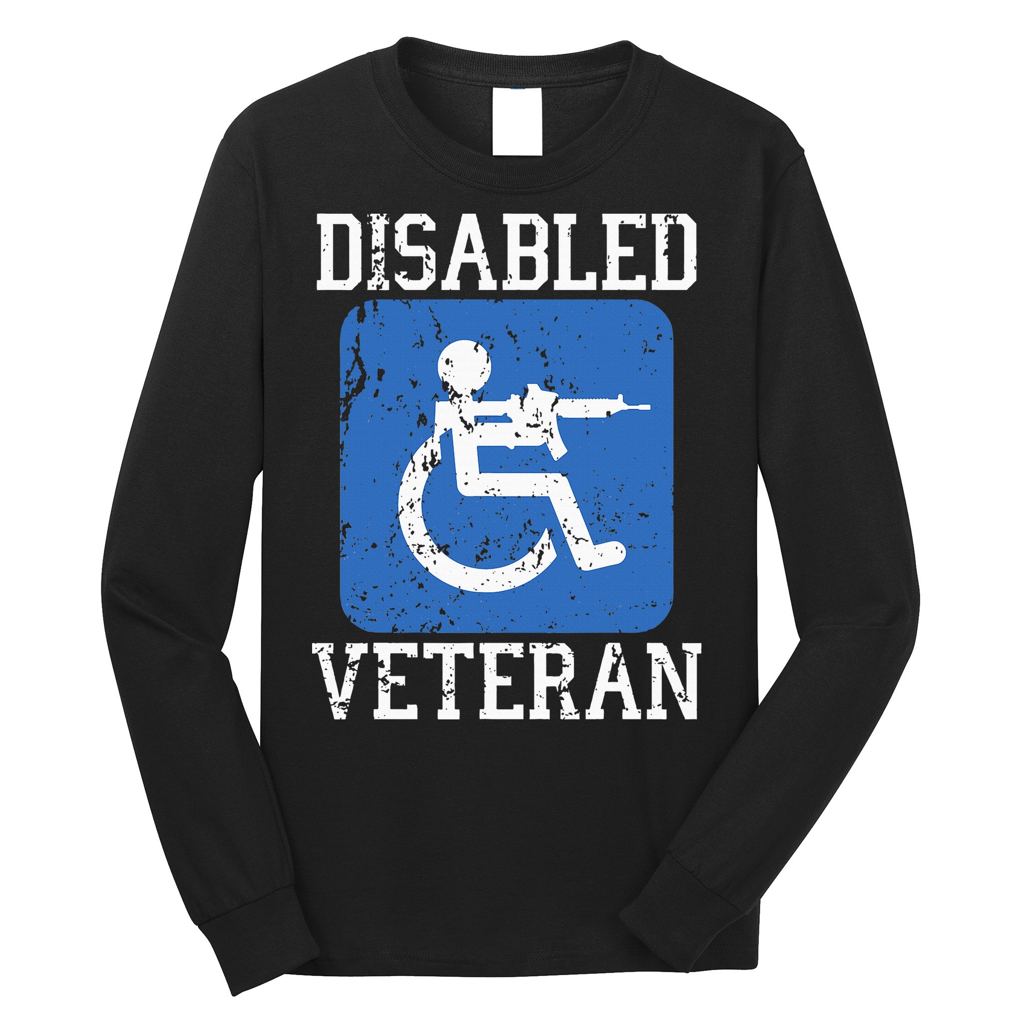 Disabled Veteran Armed Forces Military Soldier Army Usa Long Sleeve Shirt