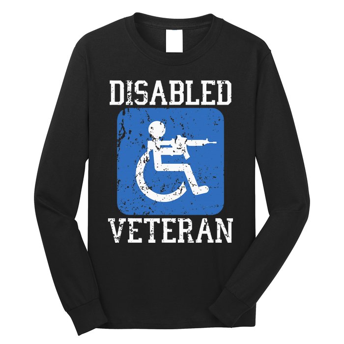 Disabled Veteran Armed Forces Military Soldier Army Usa Long Sleeve Shirt