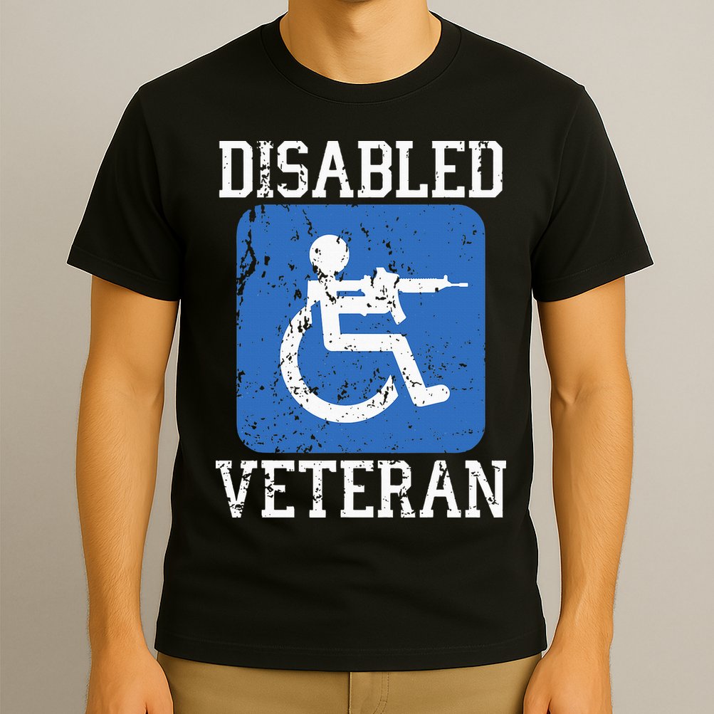 Disabled Veteran Armed Forces Military Soldier Army Usa T-Shirt