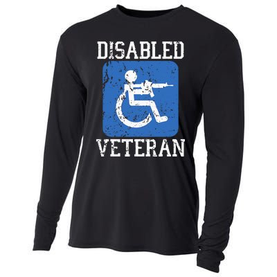 Disabled Veteran Armed Forces Military Soldier Army Usa Cooling Performance Long Sleeve Crew