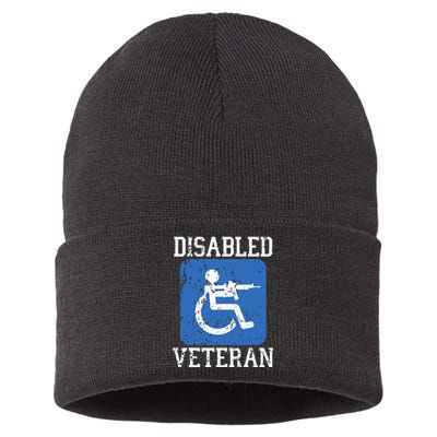 Disabled Veteran Armed Forces Military Soldier Army Usa Sustainable Knit Beanie