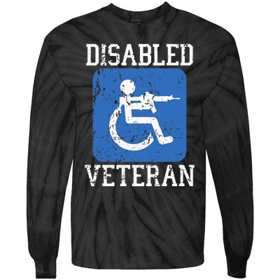 Disabled Veteran Armed Forces Military Soldier Army Usa Tie-Dye Long Sleeve Shirt