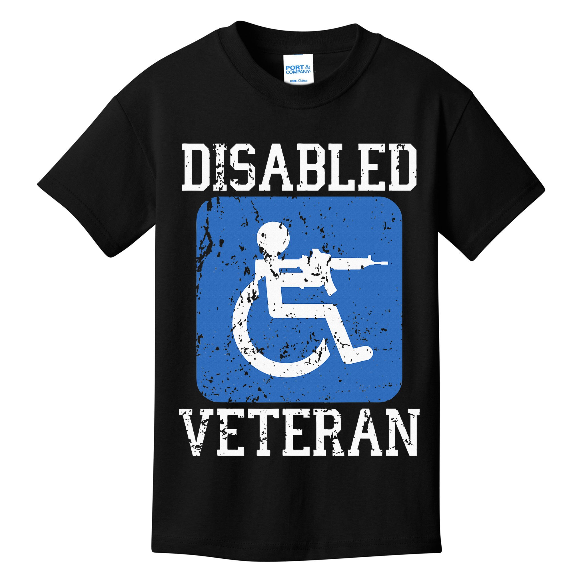 Disabled Veteran Armed Forces Military Soldier Army Usa Kids T-Shirt