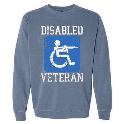 Disabled Veteran Armed Forces Military Soldier Army Usa Garment-Dyed Sweatshirt