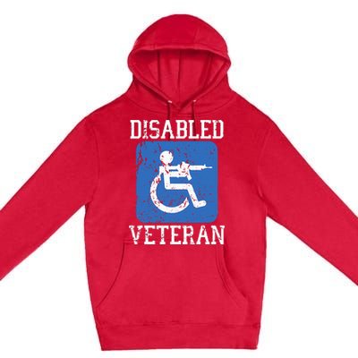 Disabled Veteran Armed Forces Military Soldier Army Usa Premium Pullover Hoodie