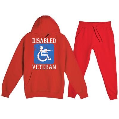 Disabled Veteran Armed Forces Military Soldier Army Usa Premium Hooded Sweatsuit Set