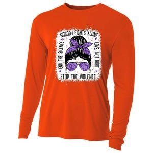 Domestic Violence Awareness Stop End Domestic Violence Cooling Performance Long Sleeve Crew