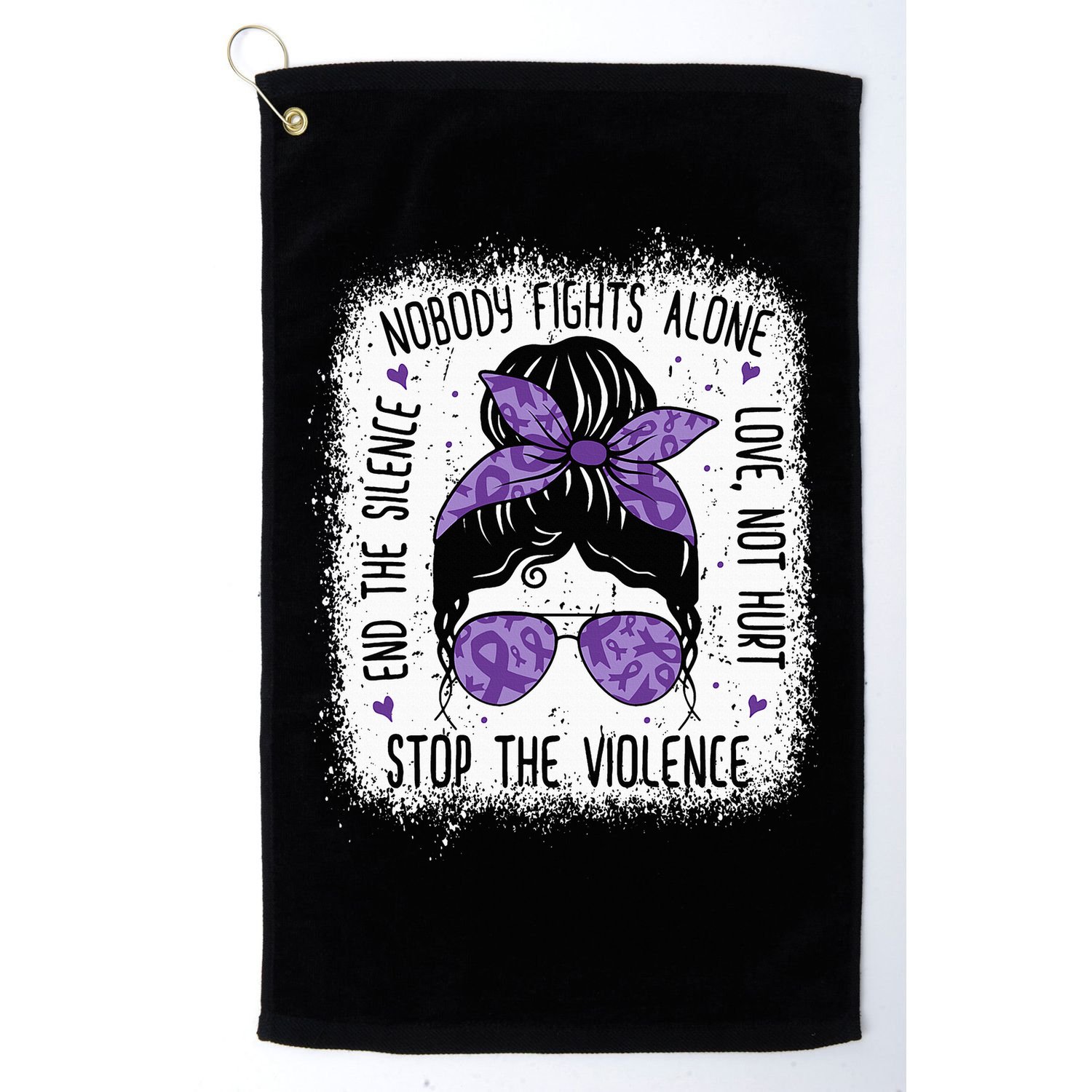 Domestic Violence Awareness Stop End Domestic Violence Golf Towel