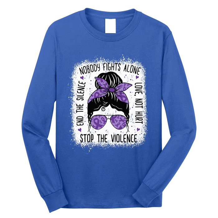 Domestic Violence Awareness Stop End Domestic Violence Long Sleeve Shirt