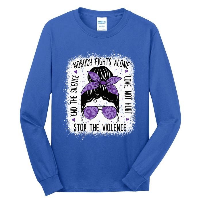 Domestic Violence Awareness Stop End Domestic Violence Tall Long Sleeve T-Shirt