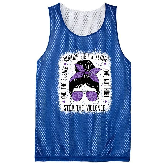 Domestic Violence Awareness Stop End Domestic Violence Mesh Reversible Basketball Jersey Tank