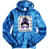 Domestic Violence Awareness Stop End Domestic Violence Tie Dye Hoodie