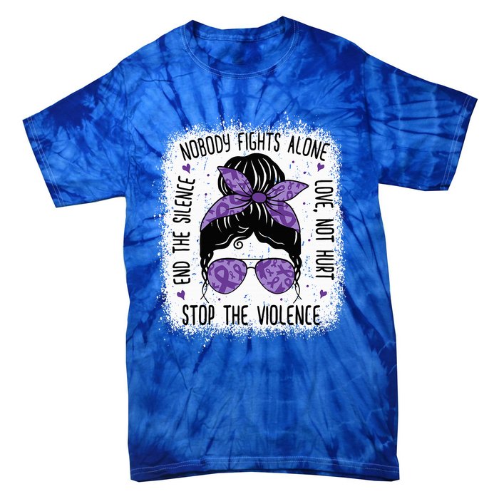 Domestic Violence Awareness Stop End Domestic Violence Tie-Dye T-Shirt