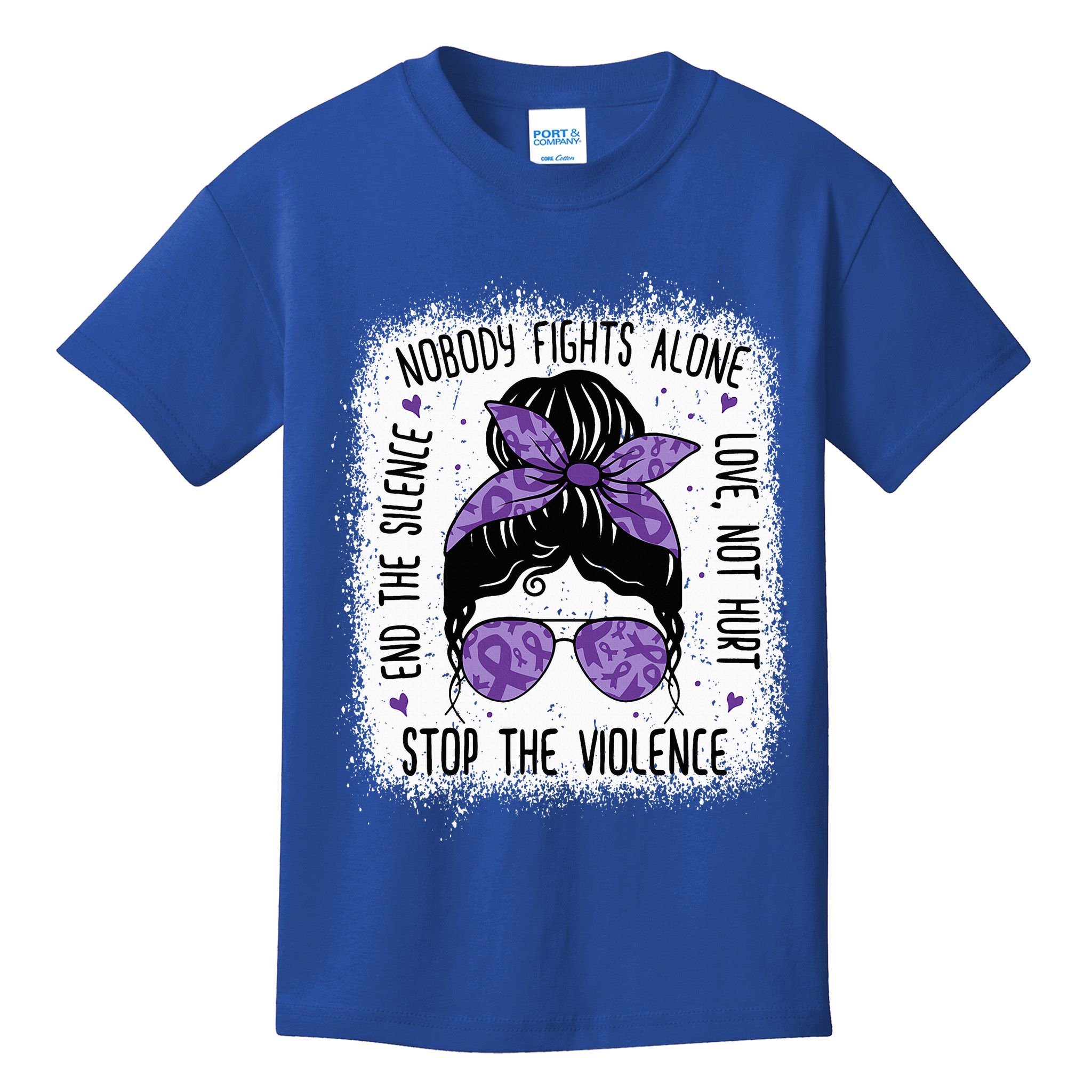 Domestic Violence Awareness Stop End Domestic Violence Kids T-Shirt