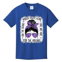 Domestic Violence Awareness Stop End Domestic Violence Kids T-Shirt