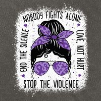 Domestic Violence Awareness Stop End Domestic Violence Cotton Canvas Backpack
