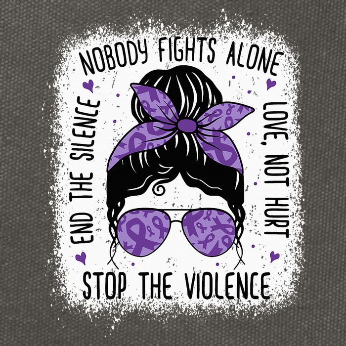 Domestic Violence Awareness Stop End Domestic Violence Cotton Canvas Backpack