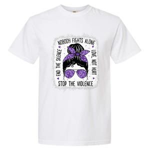 Domestic Violence Awareness Stop End Domestic Violence Garment-Dyed Heavyweight T-Shirt