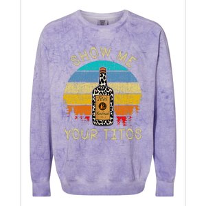 Drinking Vodka Alcohol Lover Show Me Your T.I.T.O Colorblast Crewneck Sweatshirt