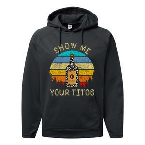 Drinking Vodka Alcohol Lover Show Me Your T.I.T.O Performance Fleece Hoodie