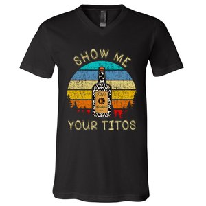 Drinking Vodka Alcohol Lover Show Me Your T.I.T.O V-Neck T-Shirt