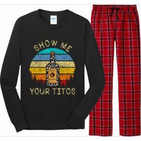 Drinking Vodka Alcohol Lover Show Me Your T.I.T.O Long Sleeve Pajama Set