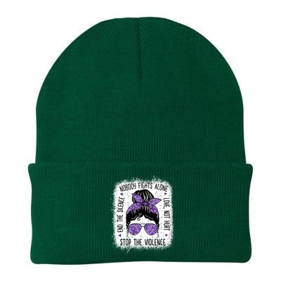 Domestic Violence Awareness Stop End Domestic Violence Knit Cap Winter Beanie