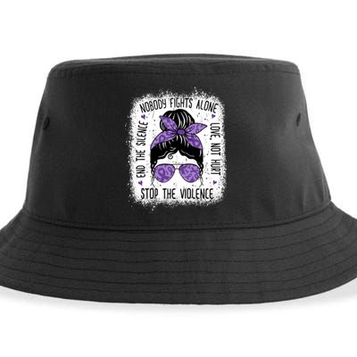 Domestic Violence Awareness Stop End Domestic Violence Sustainable Bucket Hat