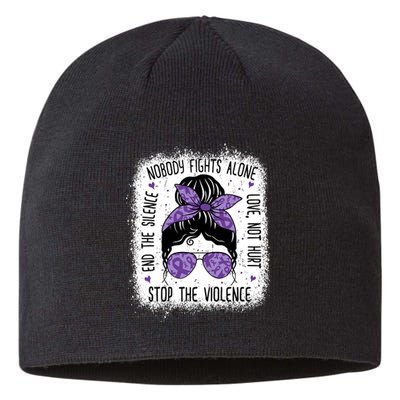 Domestic Violence Awareness Stop End Domestic Violence Sustainable Beanie