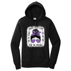 Domestic Violence Awareness Stop End Domestic Violence Women's Pullover Hoodie